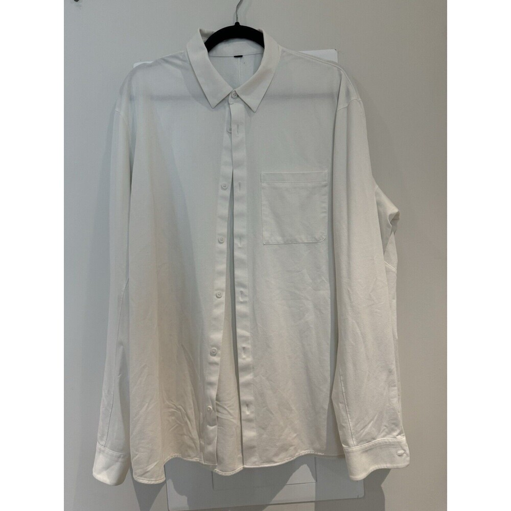 Lululemon Shirt Men XL ? White Commission Long Sleeve Button Down Oxford Stretch